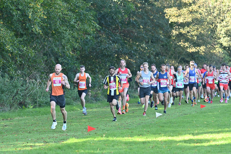 Runners in a field